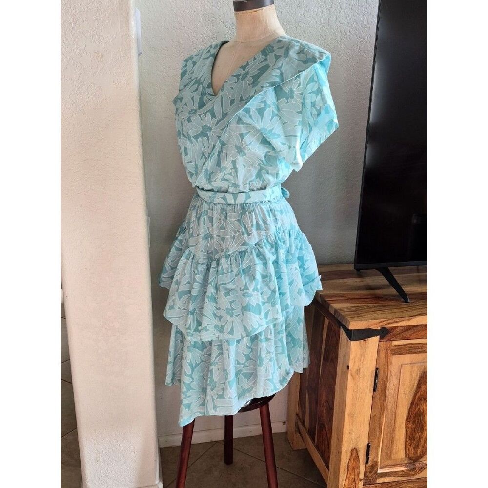 How Sweet It Is, Vtg. Floral Print, With Two Ruffle Bottom Cotton Dress